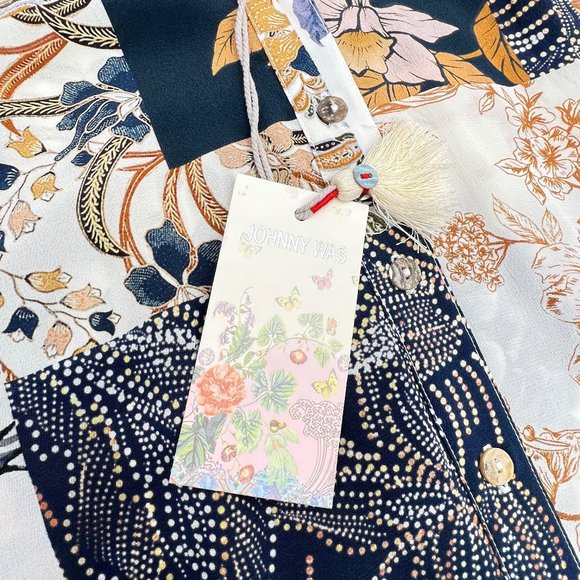 Johnny Was Luna Silk Mini Dress Size Medium - Picture 13 of 16